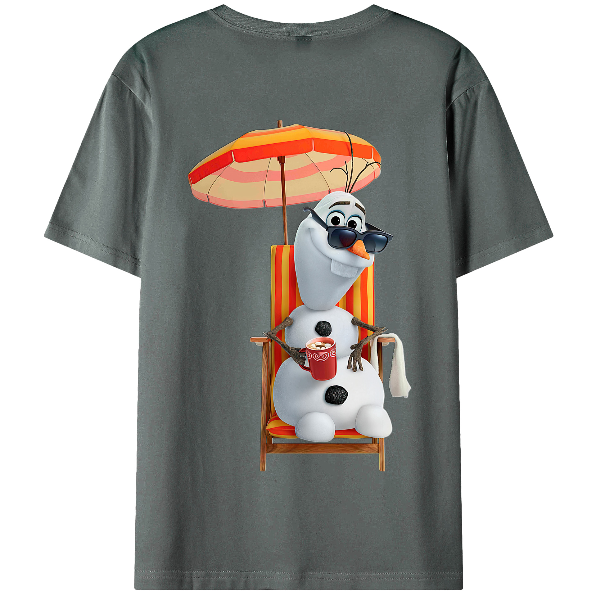 （画像用） アナと雪の女王 アンナ エルサ Frozen Anna Elsa 綿100％半袖Tシャツ（背面プリント）